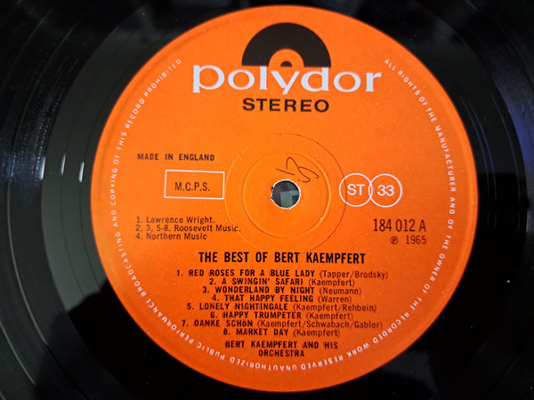 Bert Kaempfert - Best Of (Hit-Maker No 1) - Used Vinyl Record lp image 3