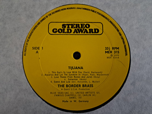 Border Brass - Sweet Sounds Of Tijuana - Used Vinyl Record lp image 3