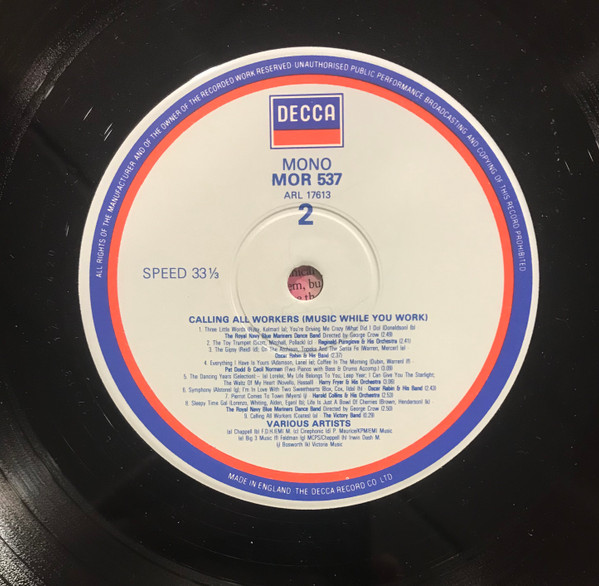 Various - Calling All Workers - Music While You Work - Used Vinyl Re image 2