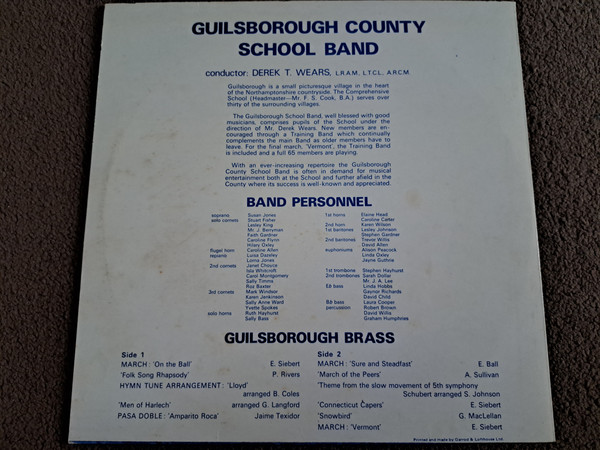 Guilsborough County - Guilsborough Brass - Used Vinyl Record lp image 2