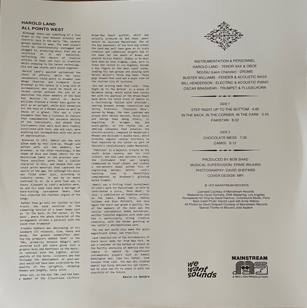 Harold Land - Damisi - Vinyl Record lp image 6
