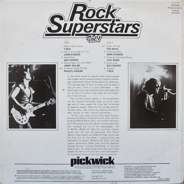 Various - Rock Superstars Vol.1 - Used Vinyl Record image 2
