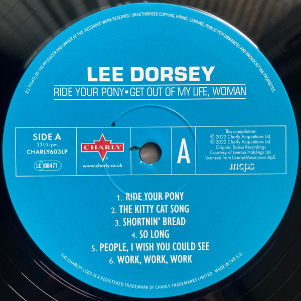 Lee Dorsey - Ride Your Pony - Get Out Of My Life, Woman - Vinyl Reco image 3