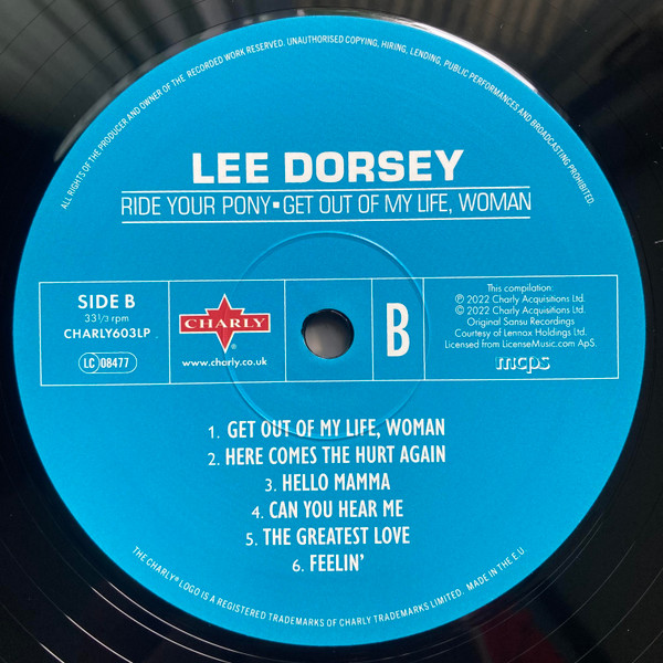 Lee Dorsey - Ride Your Pony - Get Out Of My Life, Woman - Vinyl Reco image 4