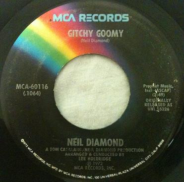 Neil Diamond - Song Sung Blue / Gitchy Goomy - Used Vinyl Record 45 R image 2
