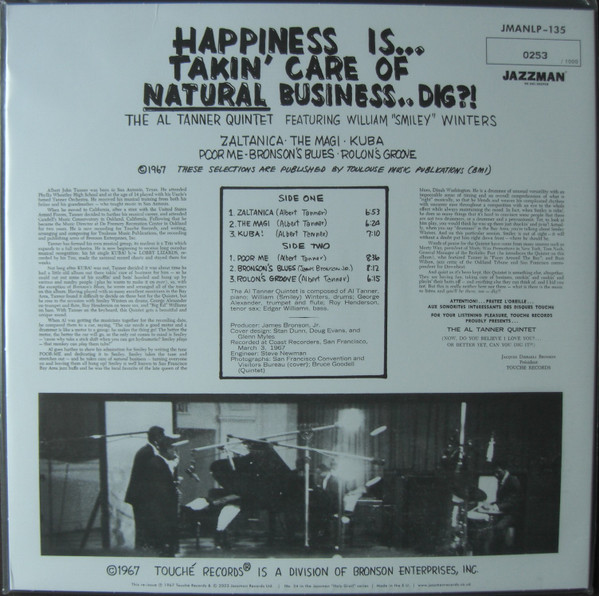 Al Tanner Quintet Fe - Happiness Is... Takin' Care Of Natural Busine image 3