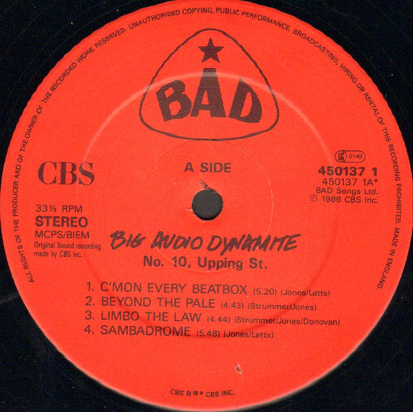Big Audio Dynamite - No. 10, Upping St. - Used Vinyl Record lp image 5