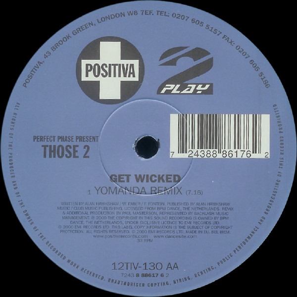 Perfect Phase - Get Wicked - Used Vinyl Record 12" image 4