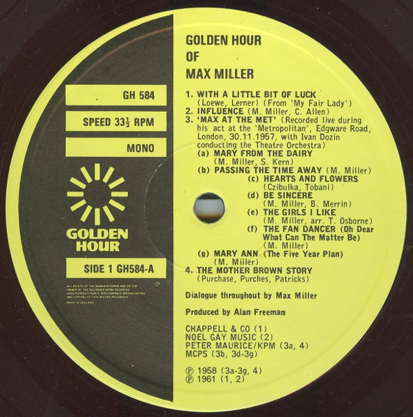 Max Miller - Golden Hour Of The Cheeky Chappie! - Used Vinyl Record image 4