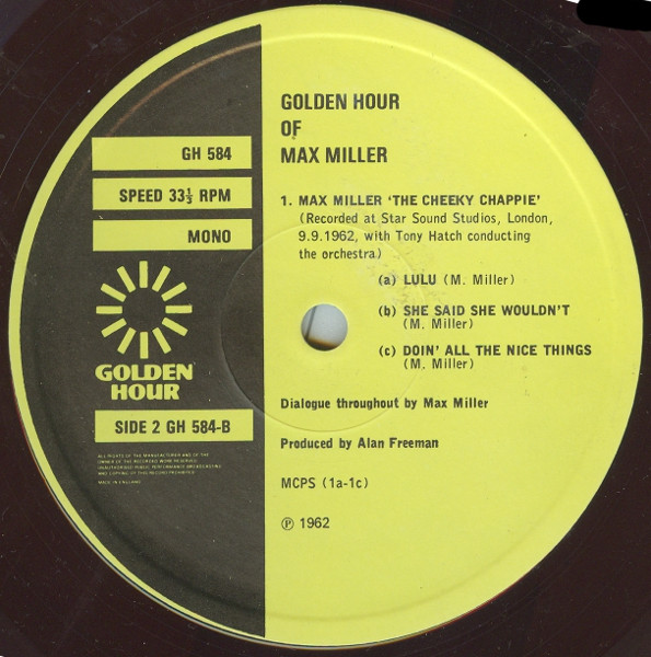 Max Miller - Golden Hour Of The Cheeky Chappie! - Used Vinyl Record image 5
