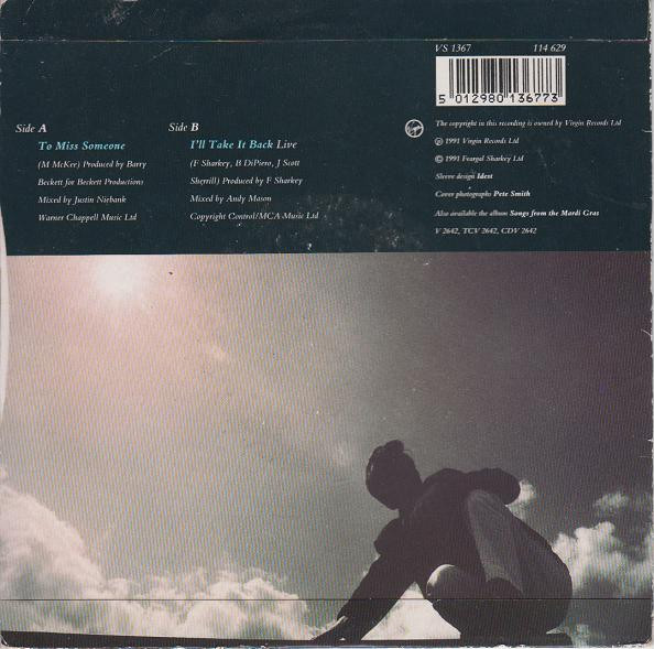 Feargal Sharkey - To Miss Someone - Used Vinyl Record 7" image 2