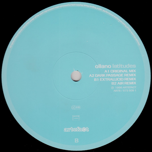 Ollano - Latitudes - Used Vinyl Record 12" image 4