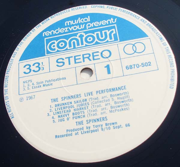 Spinners - Live Performance - Used Vinyl Record image 3