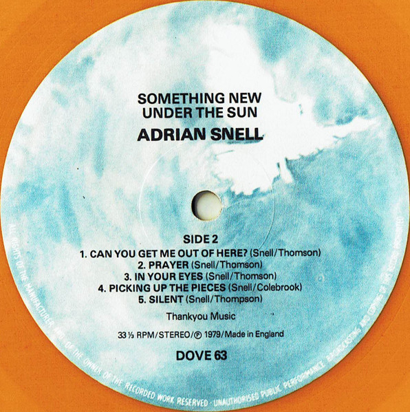 Adrian Snell - Something New Under The Sun - Used Vinyl Record image 4