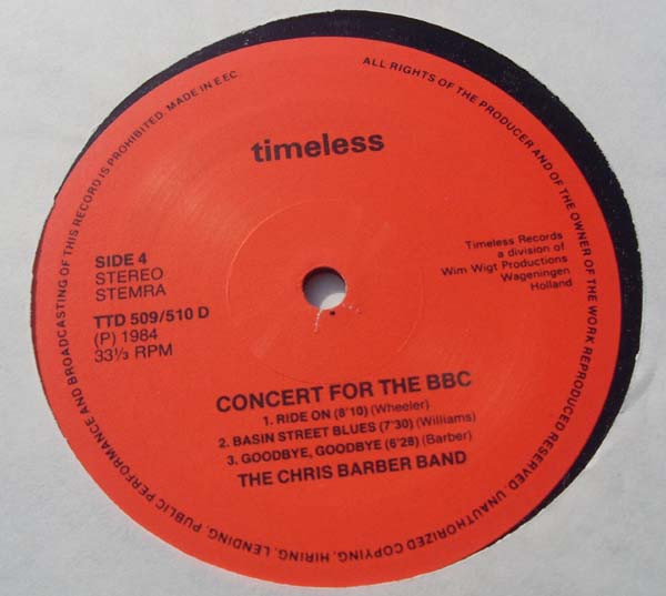 Chris Barber Jazz An - Concert For The BBC - Used Vinyl Record image 8
