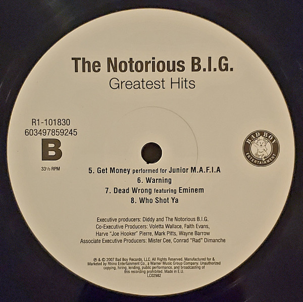 Notorious B.I.G. - Greatest Hits - Vinyl Record 2xlp image 4