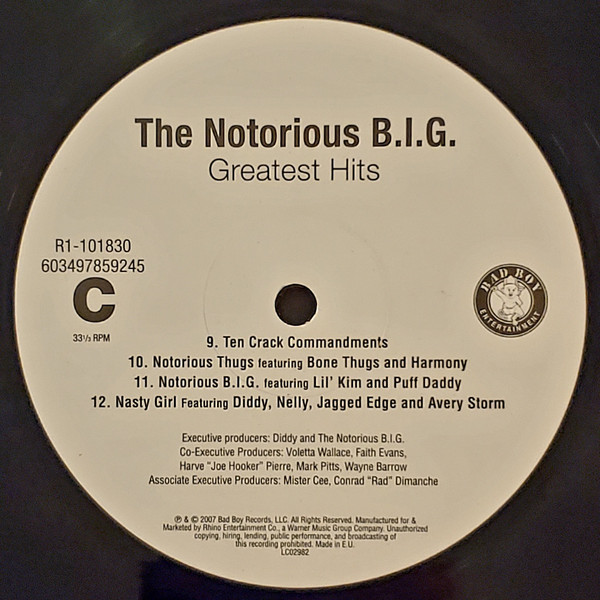 Notorious B.I.G. - Greatest Hits - Vinyl Record 2xlp image 5