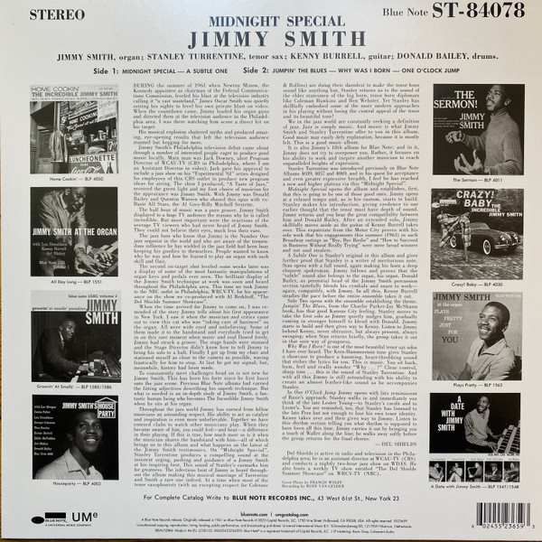 Jimmy Smith - Midnight Special - Vinyl Record lp image 2