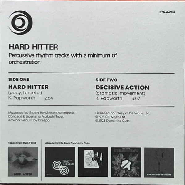 Keith Papworth - Hard Hitter - Vinyl Record 7" image 2