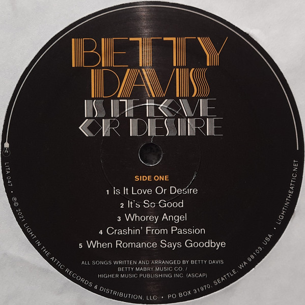 Betty Davis - Is It Love Or Desire - Vinyl Record lp image 10