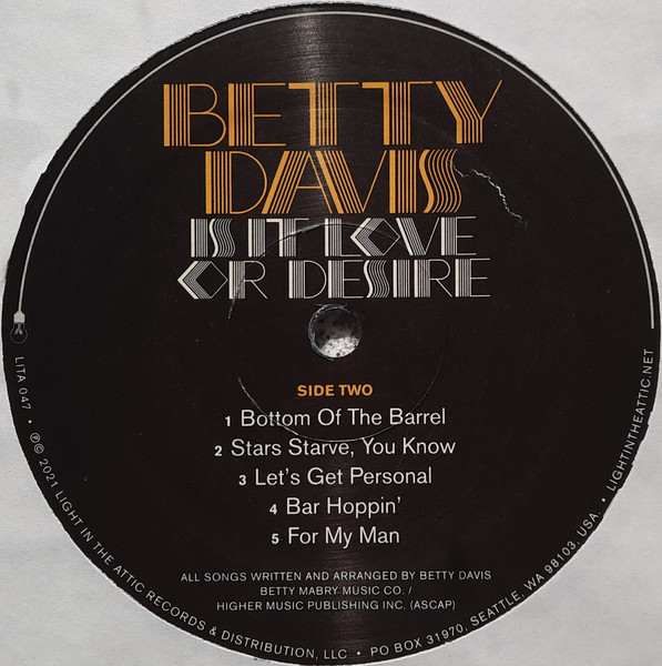 Betty Davis - Is It Love Or Desire - Vinyl Record lp image 11
