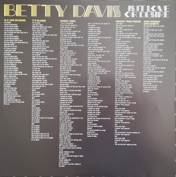 Betty Davis - Is It Love Or Desire - Vinyl Record lp image 8