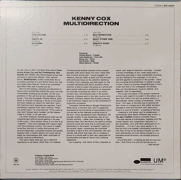 Kenny Cox And The Co - Multidirection - Vinyl Record lp image 2