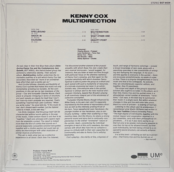Kenny Cox And The Co - Multidirection - Vinyl Record lp image 2
