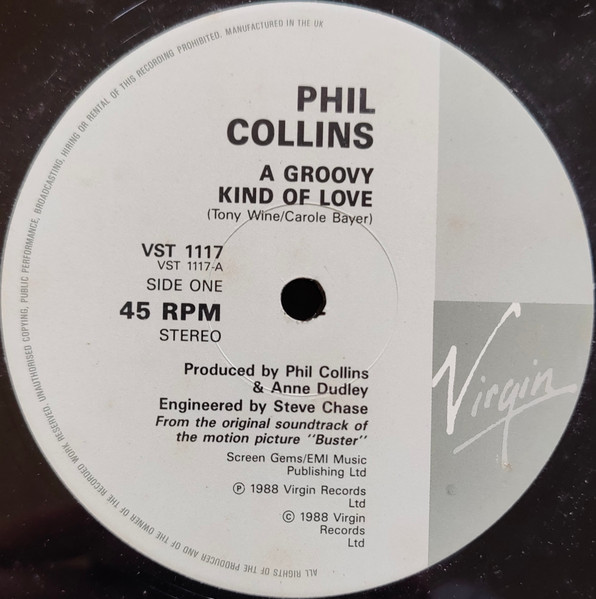 Phil Collins - A Groovy Kind Of Love - Used Vinyl Record 12" image 3