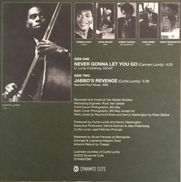 Curtis Lundy - Never Gonna Let You Go / Jabbo's Revenge - Vinyl Reco image 2