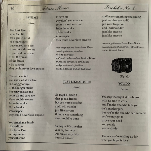Aimee Mann - Bachelor No. 2 - Or, The Last Remains Of The Dodo - Used cd image 10