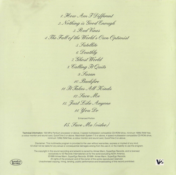 Aimee Mann - Bachelor No. 2 - Or, The Last Remains Of The Dodo - Used cd image 12