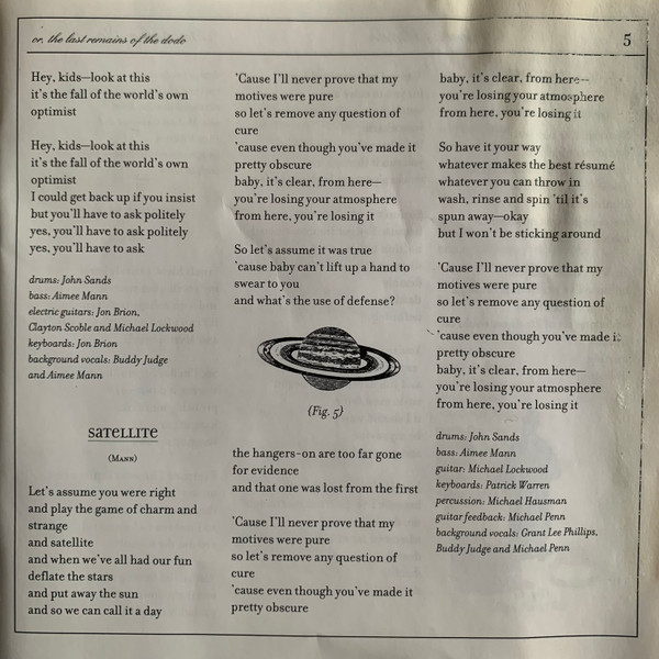 Aimee Mann - Bachelor No. 2 - Or, The Last Remains Of The Dodo - Used cd image 5