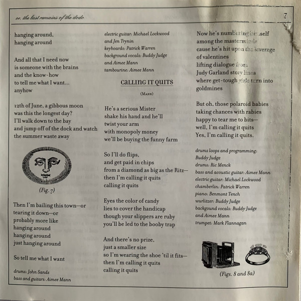 Aimee Mann - Bachelor No. 2 - Or, The Last Remains Of The Dodo - Used cd image 7