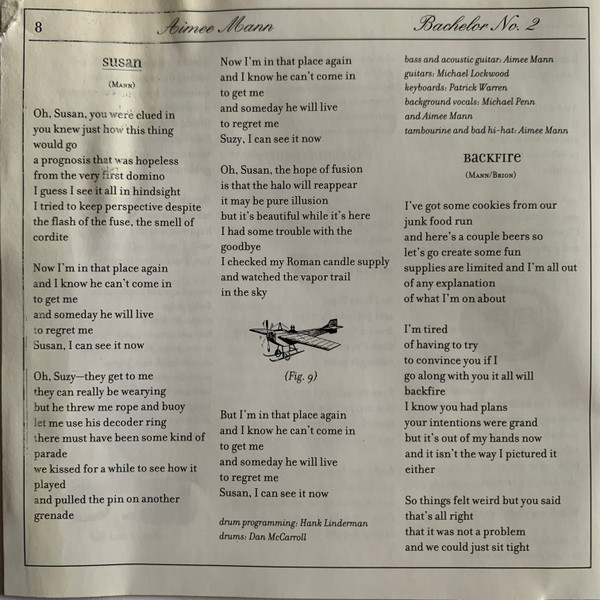 Aimee Mann - Bachelor No. 2 - Or, The Last Remains Of The Dodo - Used cd image 8
