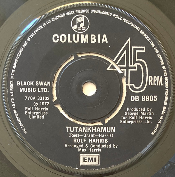 Rolf Harris - Tutankhamun - Used Vinyl Record 7" image 3