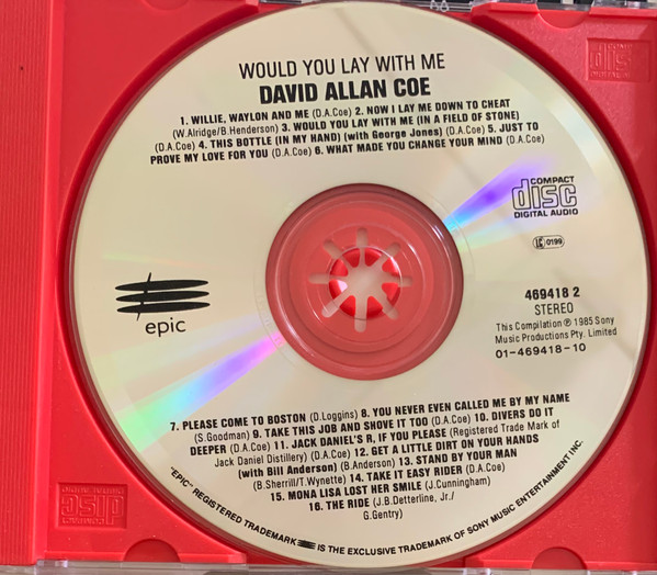 David Allan Coe - Would You Lay With Me - Used cd image 3