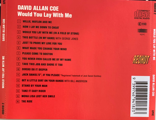 David Allan Coe - Would You Lay With Me - Used cd image 4