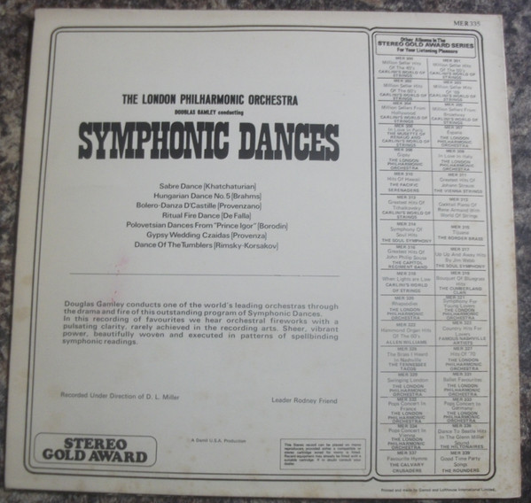 London Philharmonic - Symphonic Dances - Used Vinyl Record lp image 2