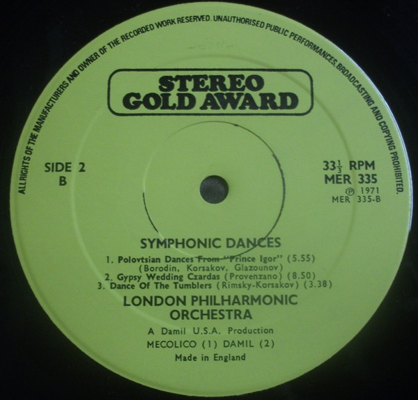 London Philharmonic - Symphonic Dances - Used Vinyl Record lp image 4