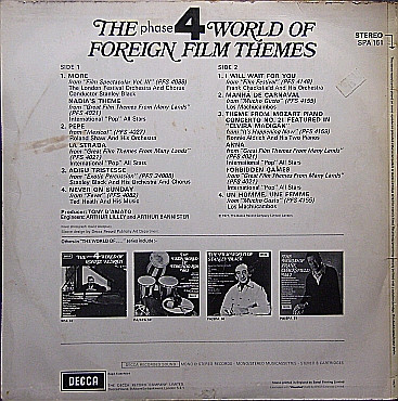 Various - Phase 4 World Of Foreign Film Themes - Used Vinyl Record image 2