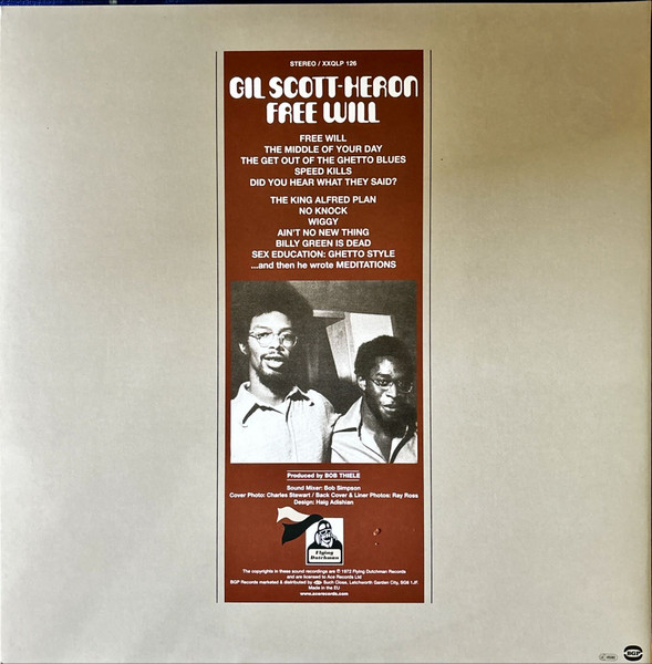 Gil Scott-Heron - Free Will - Vinyl Record lp image 2
