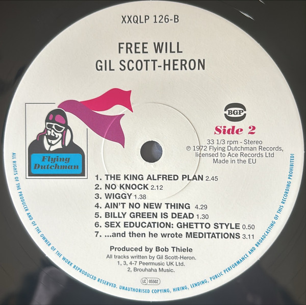 Gil Scott-Heron - Free Will - Vinyl Record lp image 5