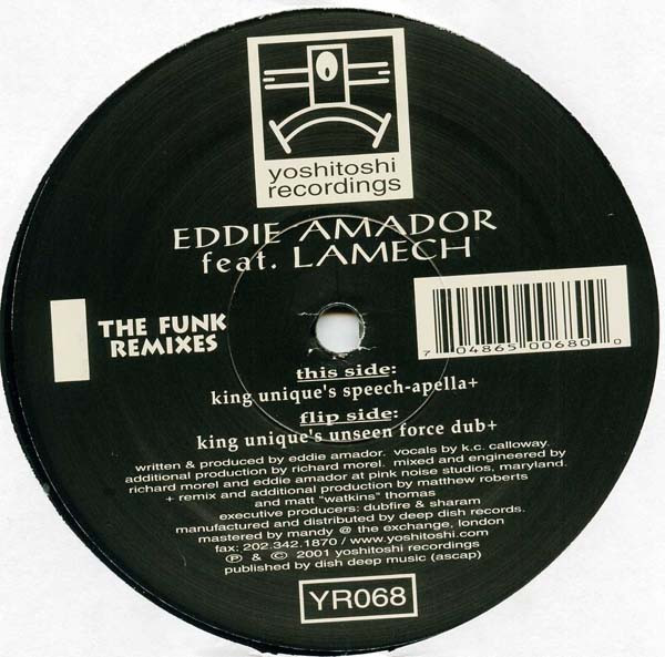 Eddie Amador - Funk (Remixes) - Used Vinyl Record 12" image 4