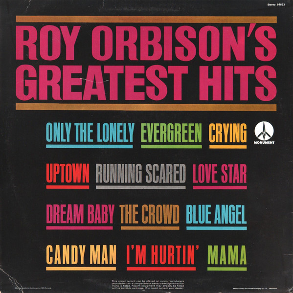 Roy Orbison - 's Greatest Hits - Used Vinyl Record lp image 2