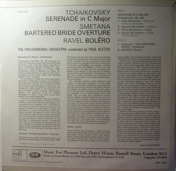Maurice Ravel - Boléro/Serenade In C Major/Bartered Bride Overture - image 2