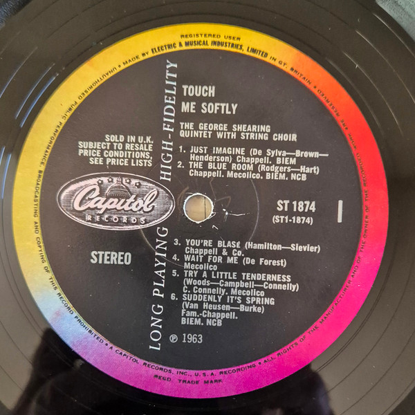 George Shearing Quin - Touch Me Softly - Used Vinyl Record lp image 3