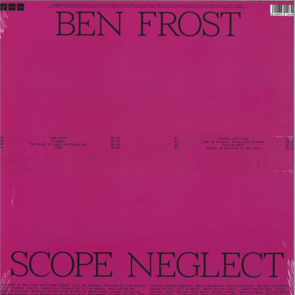 Ben Frost - Scope Neglect - Vinyl Record lp image 2