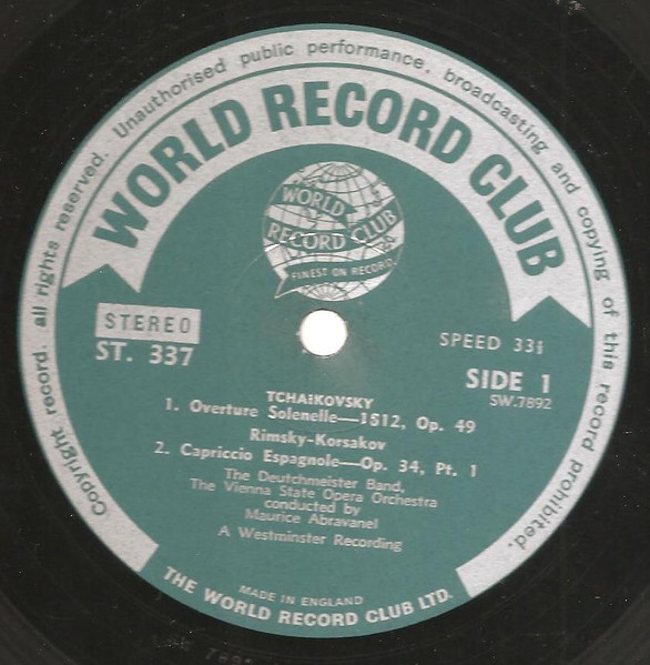 Pyotr Ilyich Tchaiko - 1812 Overture - Used Vinyl Record image 3