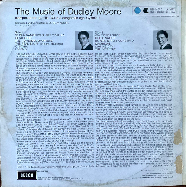 Dudley Moore - Music Of - Used Vinyl Record image 2